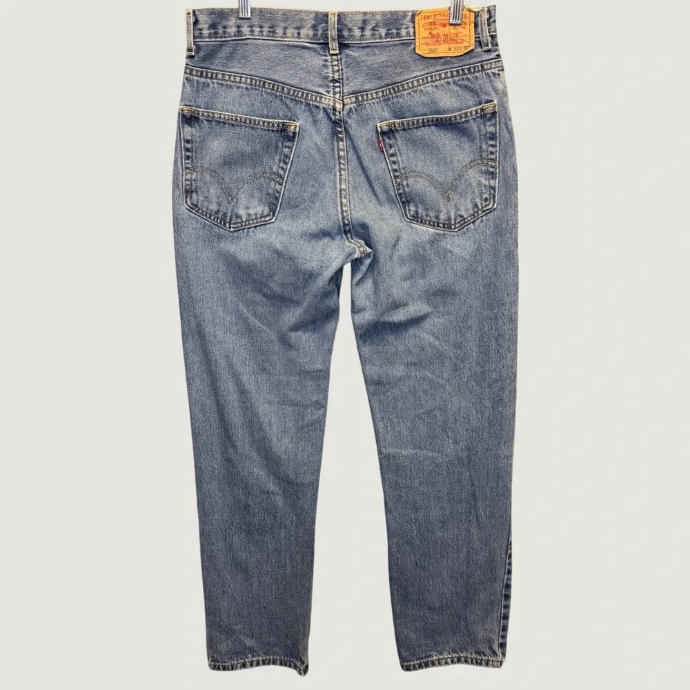1974 | Levi's 550 Relaxed Fit Tapered Leg Denim Jeans Blue Mens 32x32